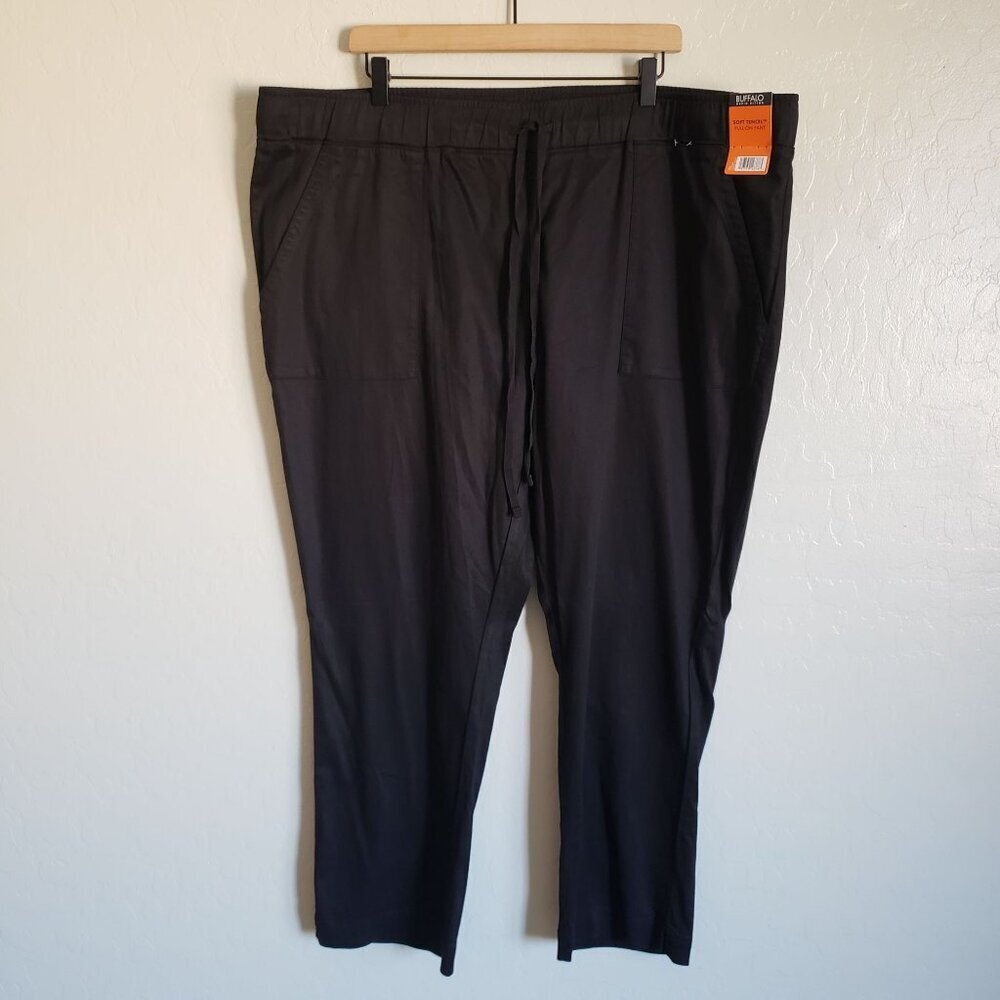 Buffalo David Bitton Soft Tencel Pull-On Drawstring Pant Black Size Mens XXL NEW